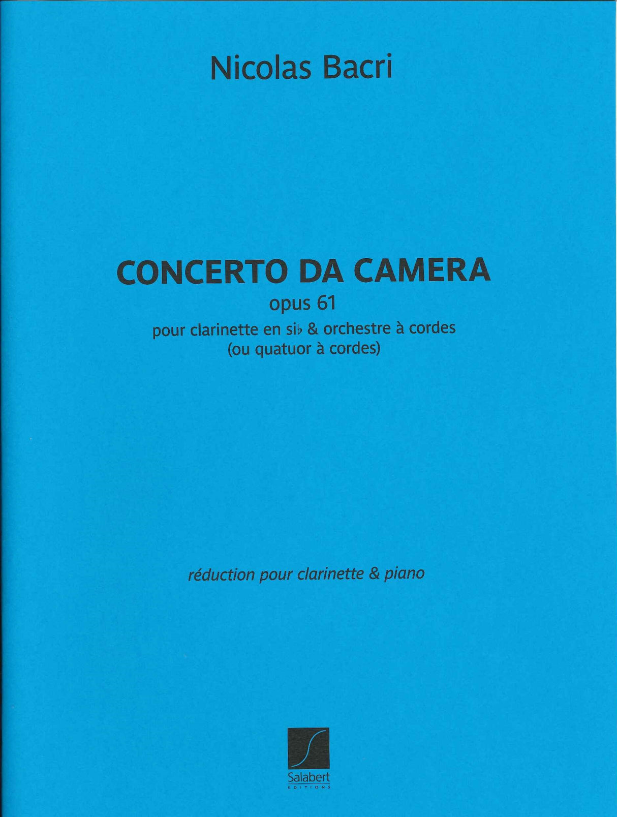 Bacri, Concerto da camera op. 61 (Salabert)