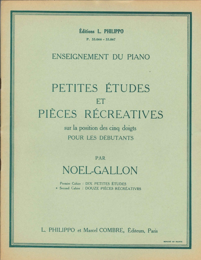Noel-Gallon, Petites Etudes et Pieces 2 (Combre)