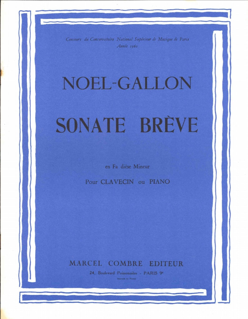 Noel-Gallon, Sonate breve en fa# (Combre)