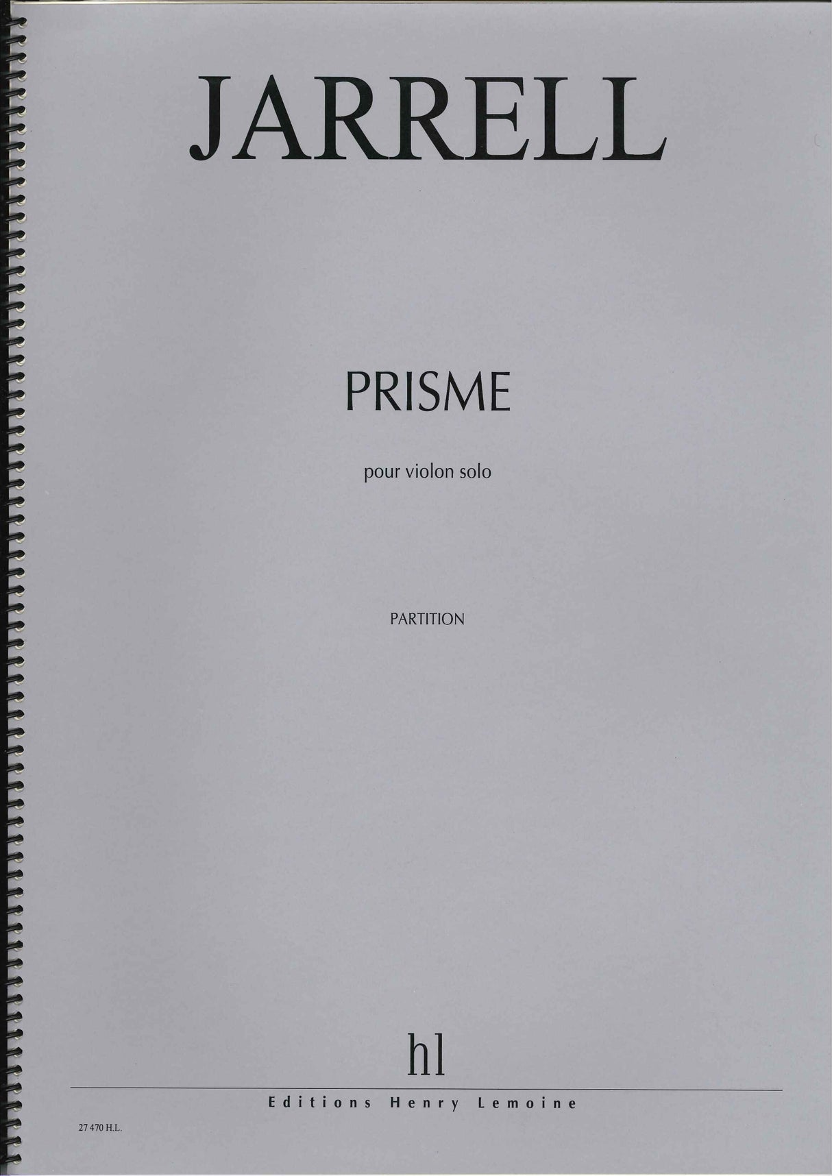 Jarrell, Prisme (Vn Solo) (Lemoine)