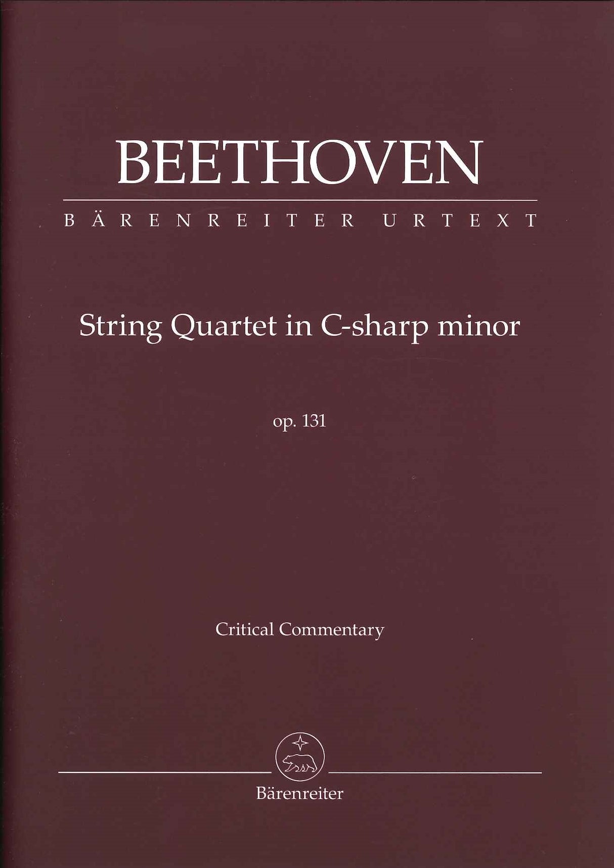 Beethoven, String Quartet op. 131 Commen (Barenreiter)