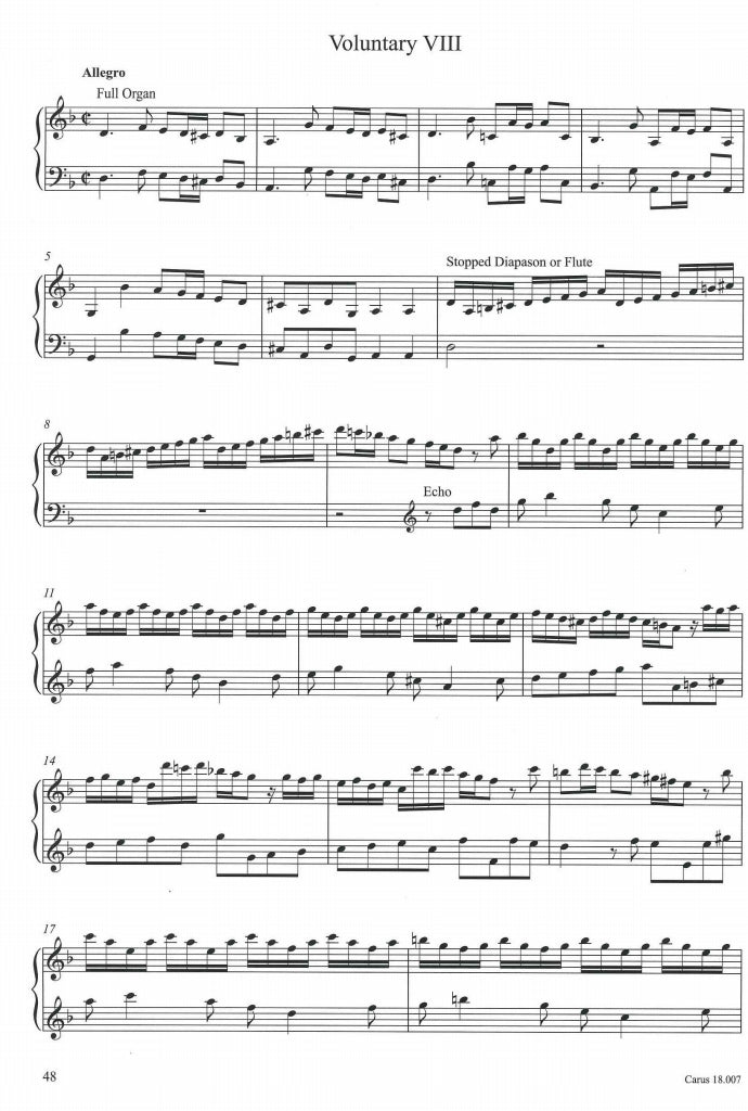 Stanley, 10 Voluntaries op. 5 (Carus)