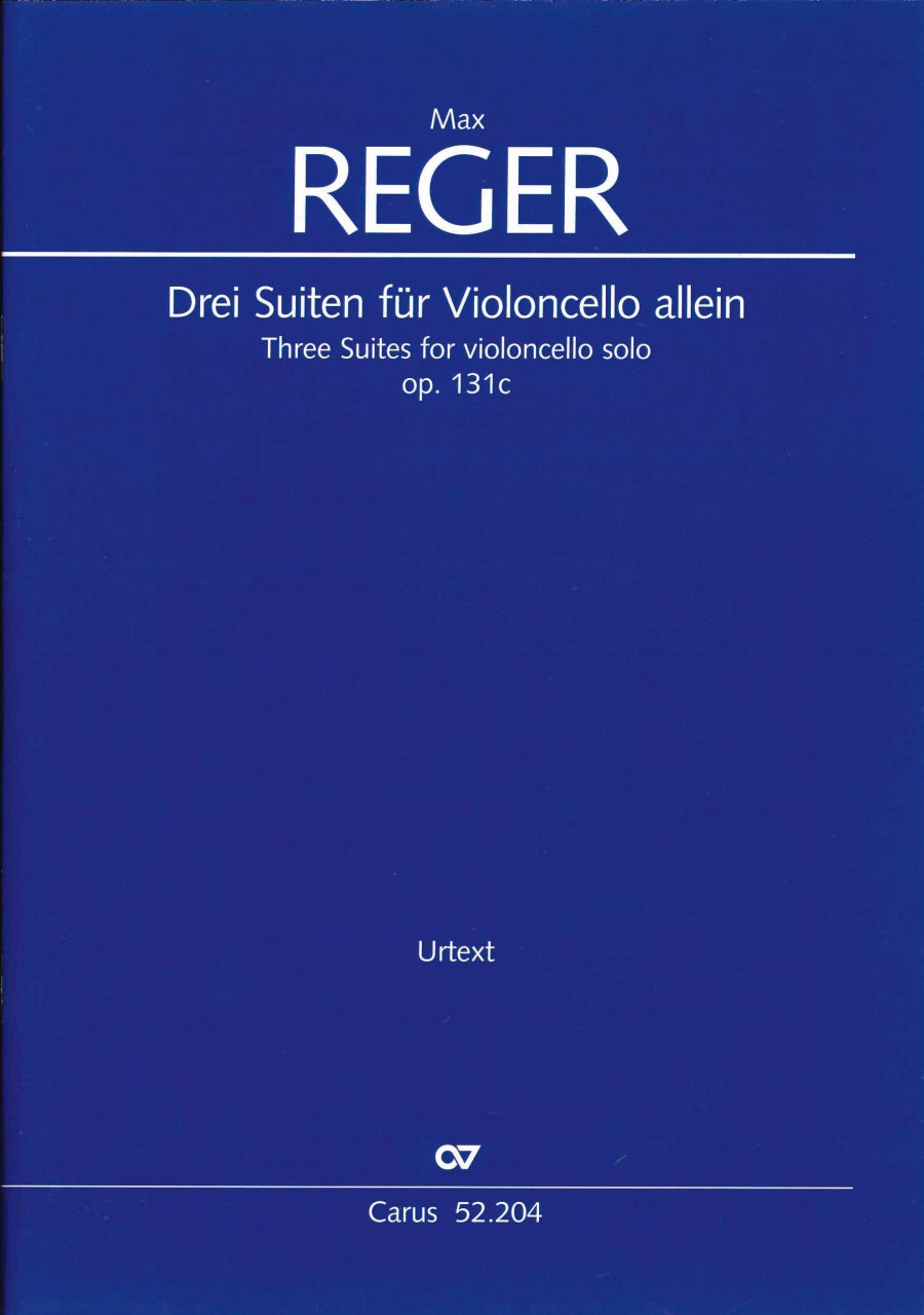 Reger, 3 Suiten op. 131c (Vc Solo) (Carus)