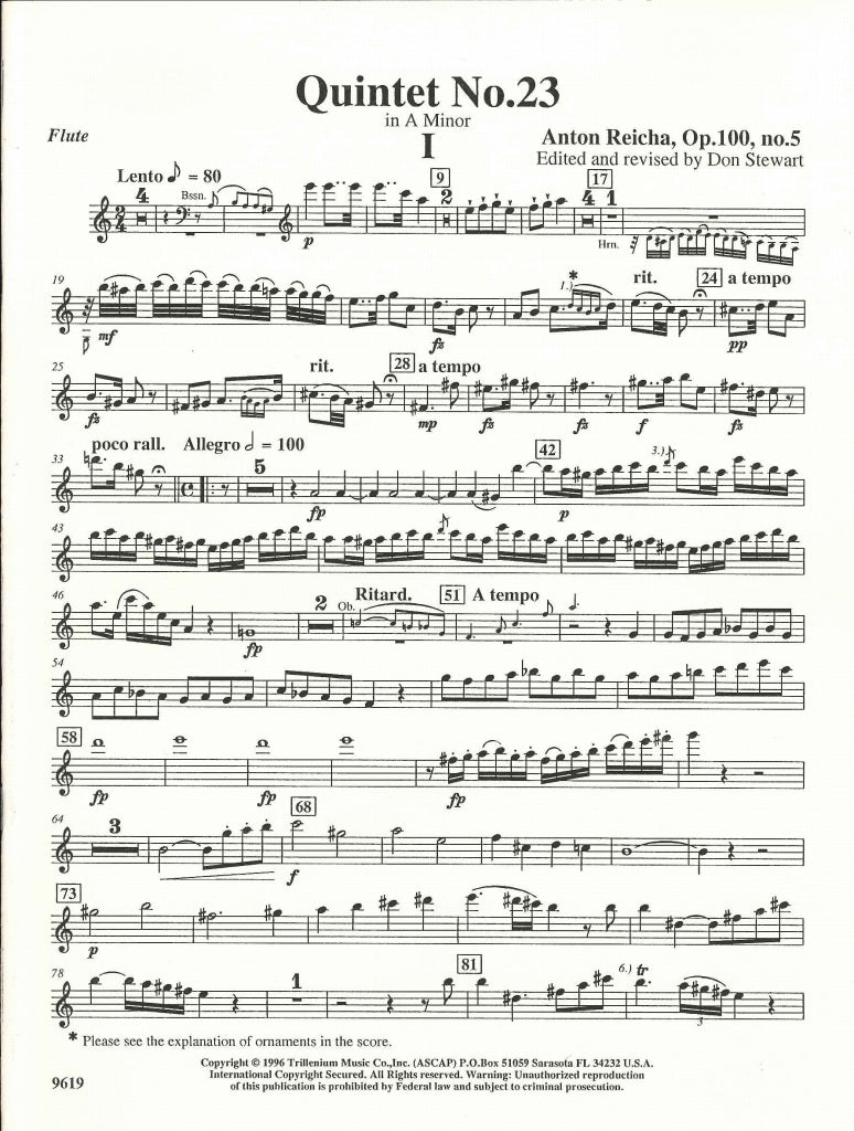Reicha, Quintet op.100/5 (Parts) (Trillenium Music)