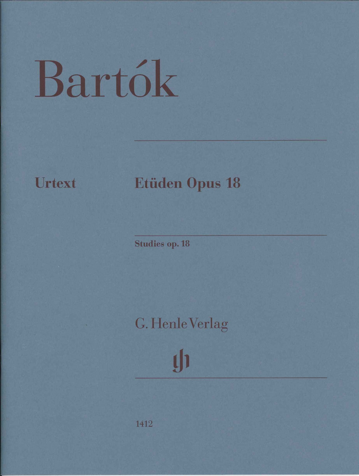Bartok, Etudes op. 18 (Somfai) (Henle)