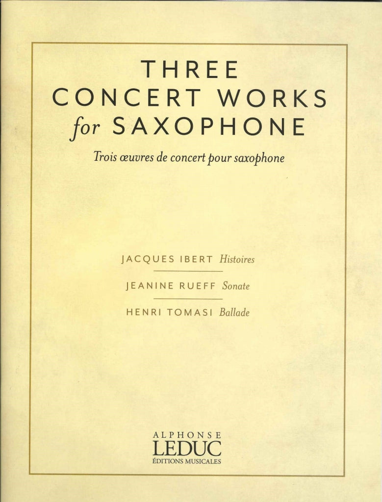 3 Concert Works: Ibert, Rueff, Tomasi (Leduc/Hal Leonard)