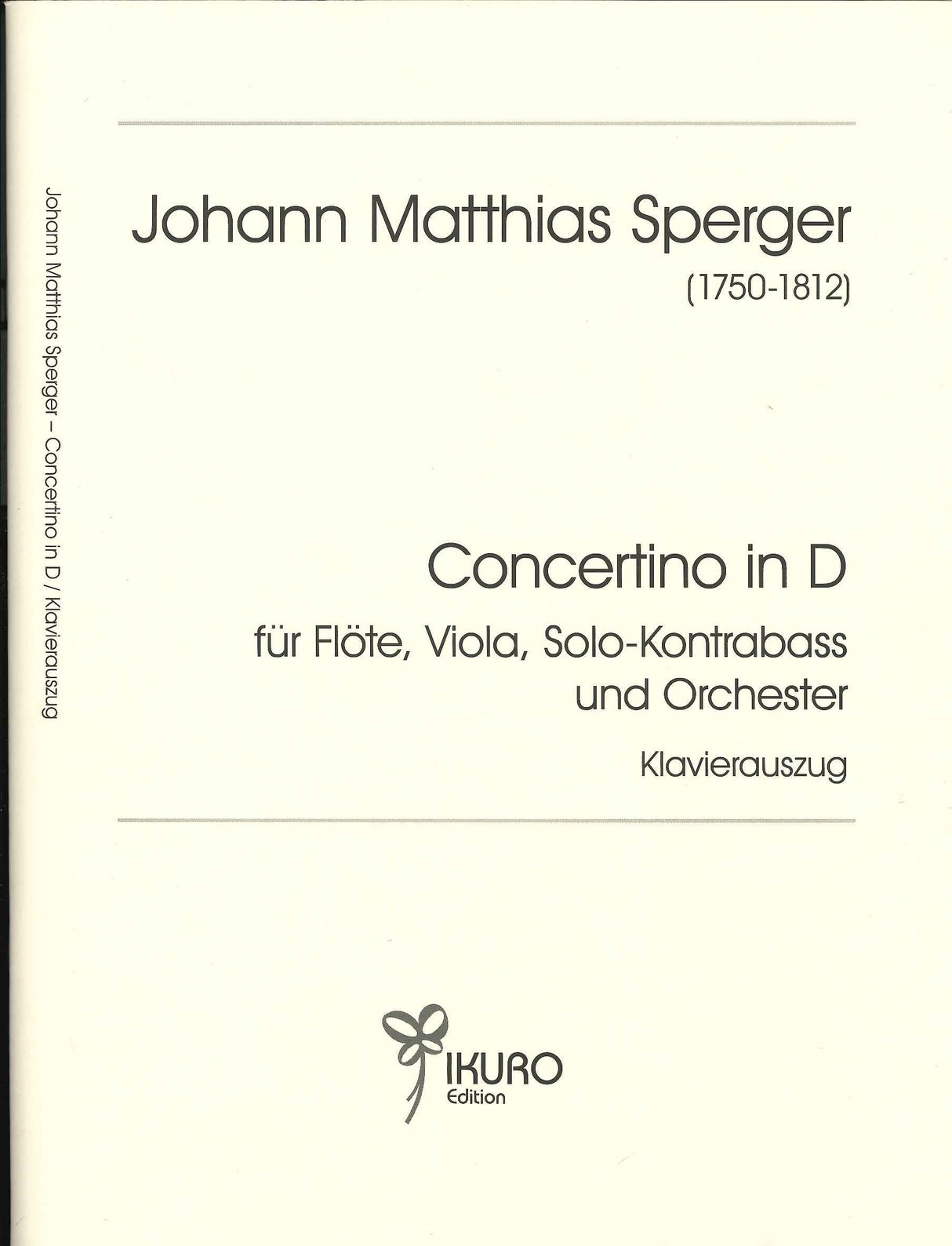 Sperger, Concertino in D (Ikuro Edition)