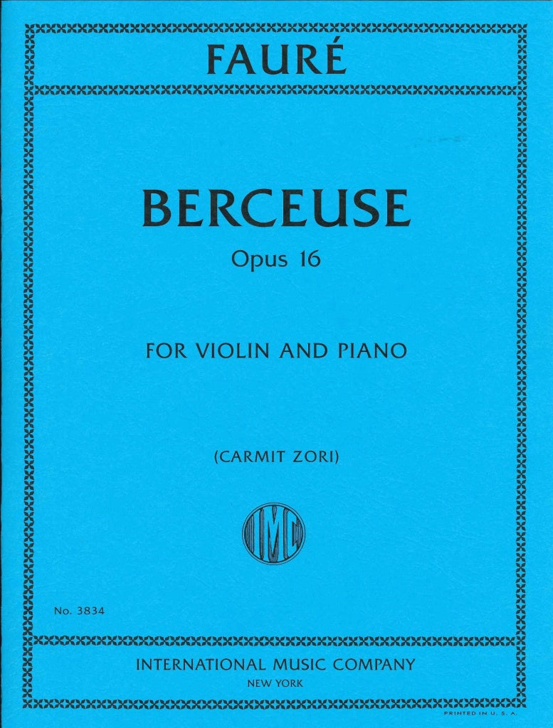 Faure, Berceuse op. 16 in D (IMC)