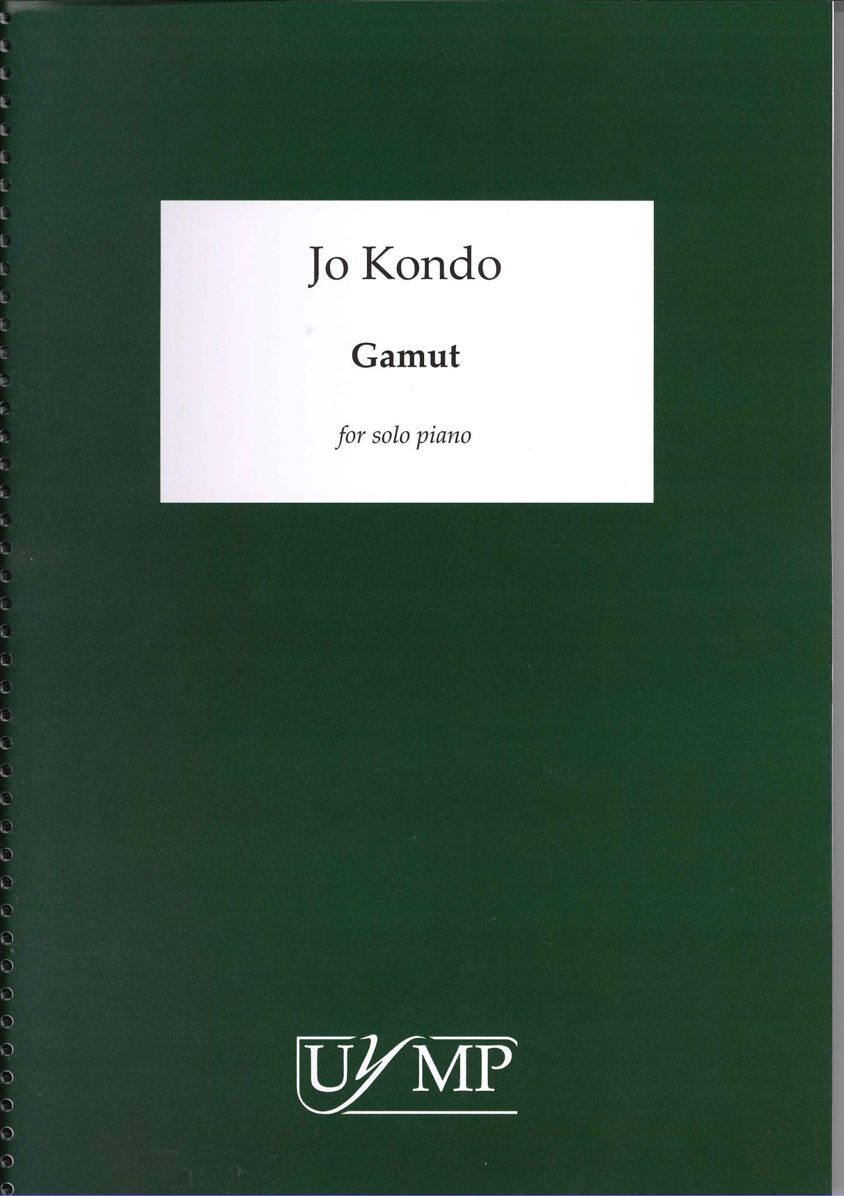 Kondo, Gamut (2012), for Solo Piano (York Music Press, University of)