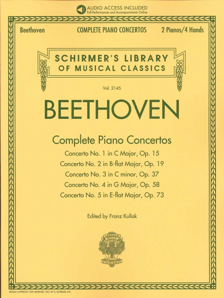 Beethoven, Concertos (w. Audio Access) (G.Schirmer)