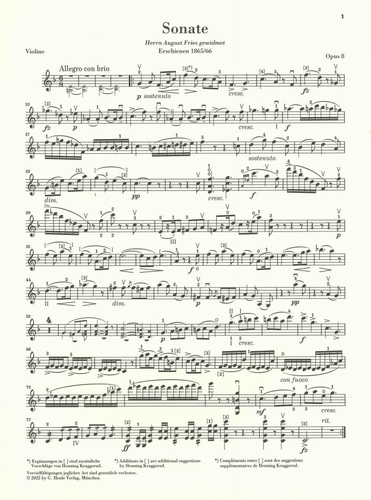 Grieg, Sonata No. 1 in F, op. 8 (Henle)