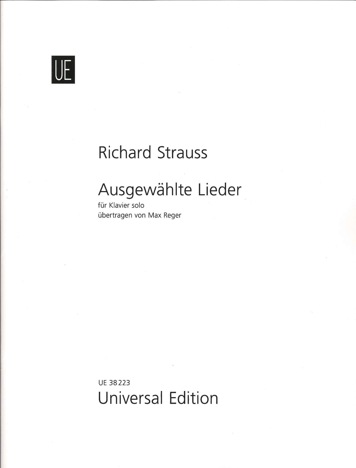 Strauss,R./Reger, Ausgewahlte Lieder (Universal)
