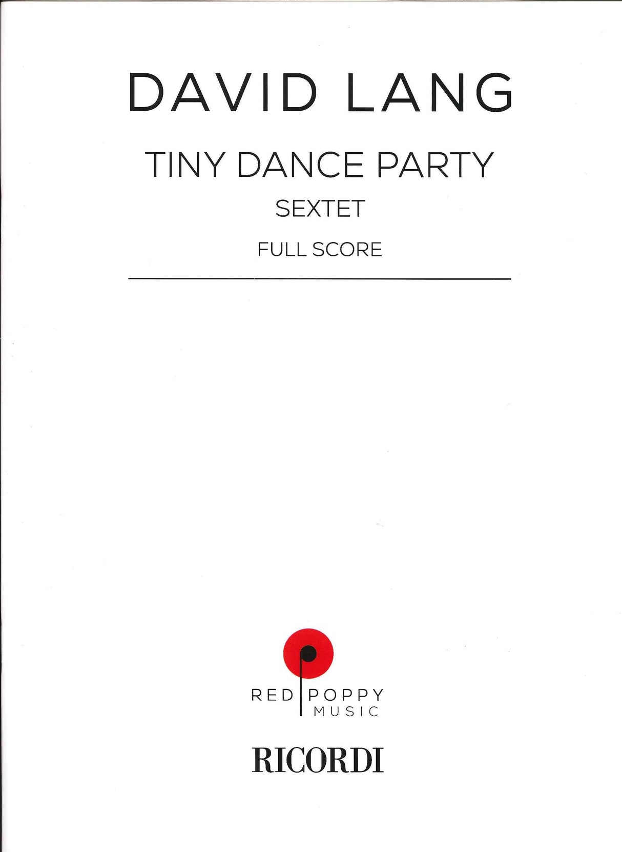 Lang, Tiny Dance Party (Red Poppy/Ricordi)