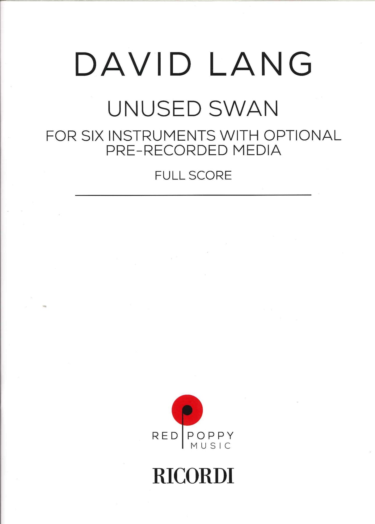 Lang, Unused Swan (Red Poppy)