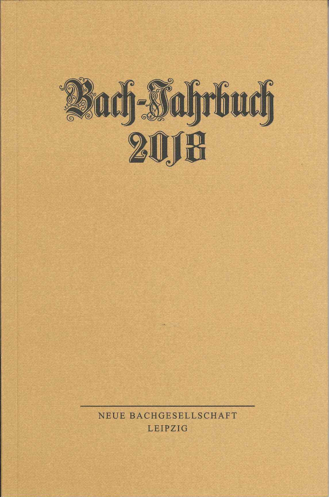 Wollny, Bach-Jahrbuch 104. Jahrgang 2018 (Evangelische Verlagsanstalt)