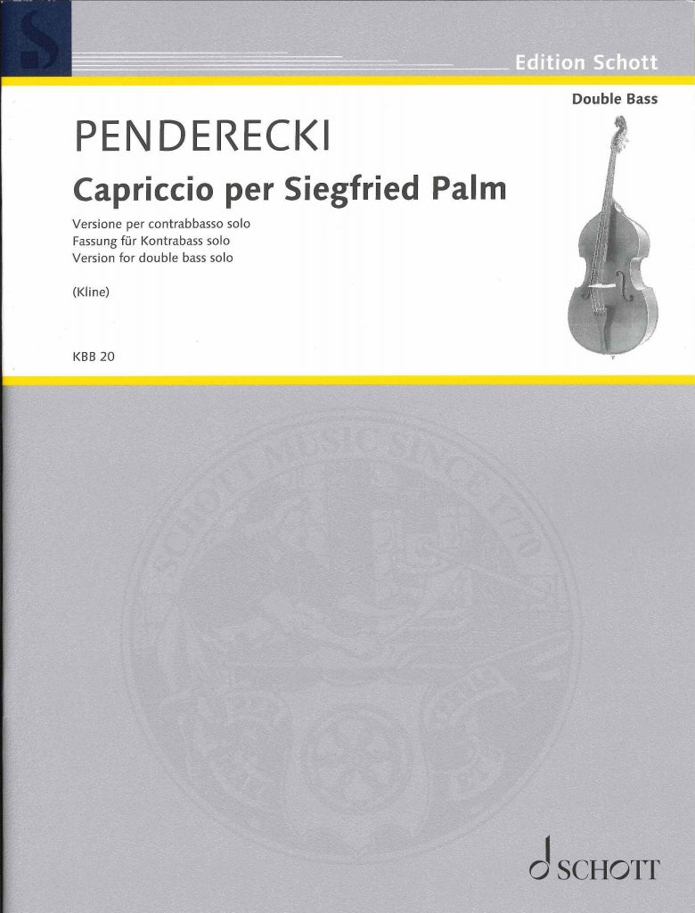Penderecki, Capriccio per Siegfried Palm (Schott)