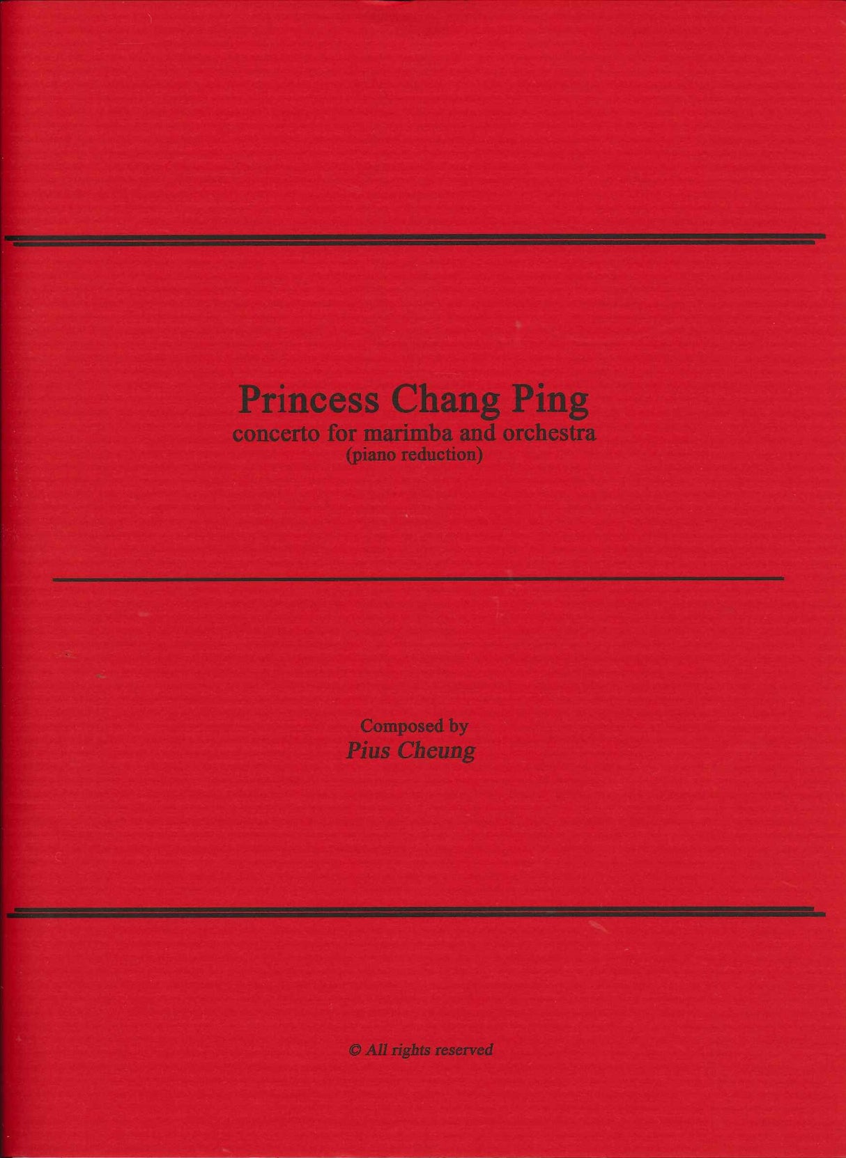 Cheung, Princess Cheung Ping (Mar,Pf) (Pius Cheung Music)