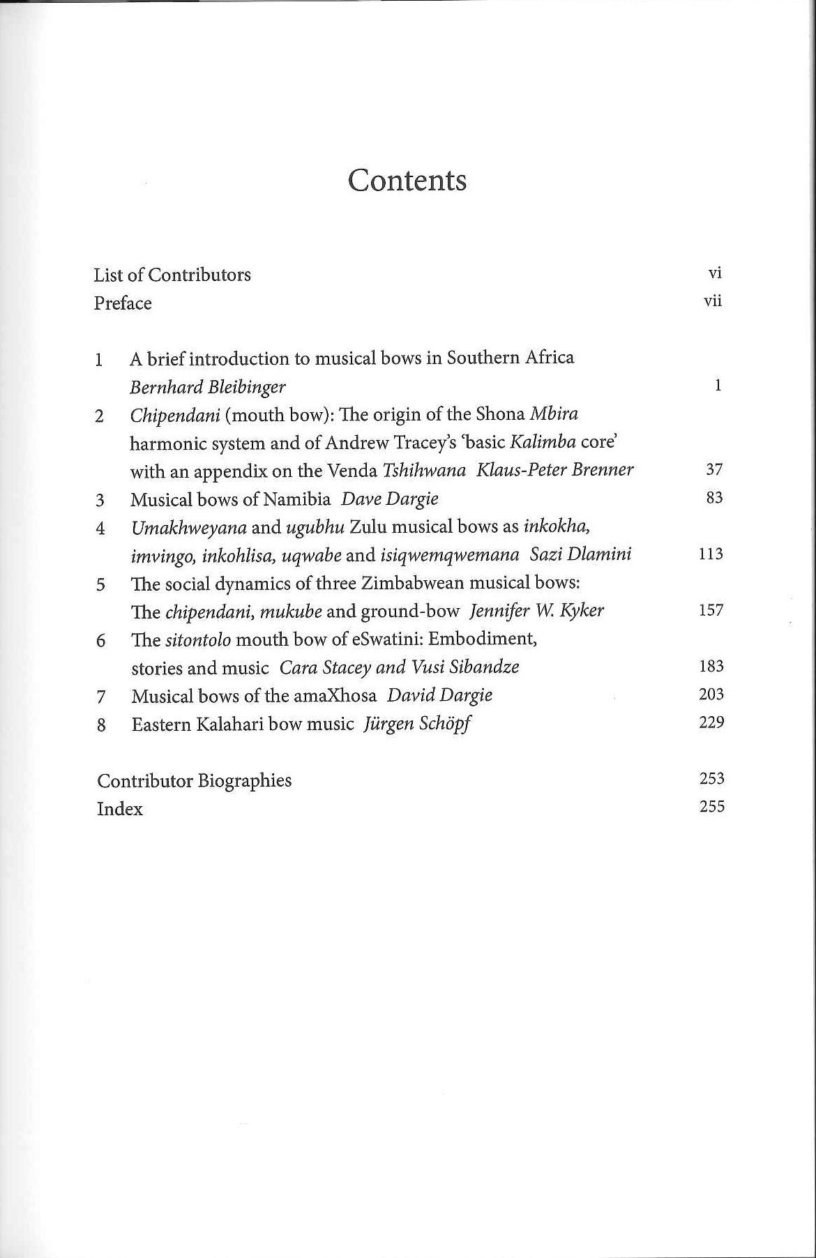 Dlamini, Musical Bows of Southern Africa (Bloomsbury)