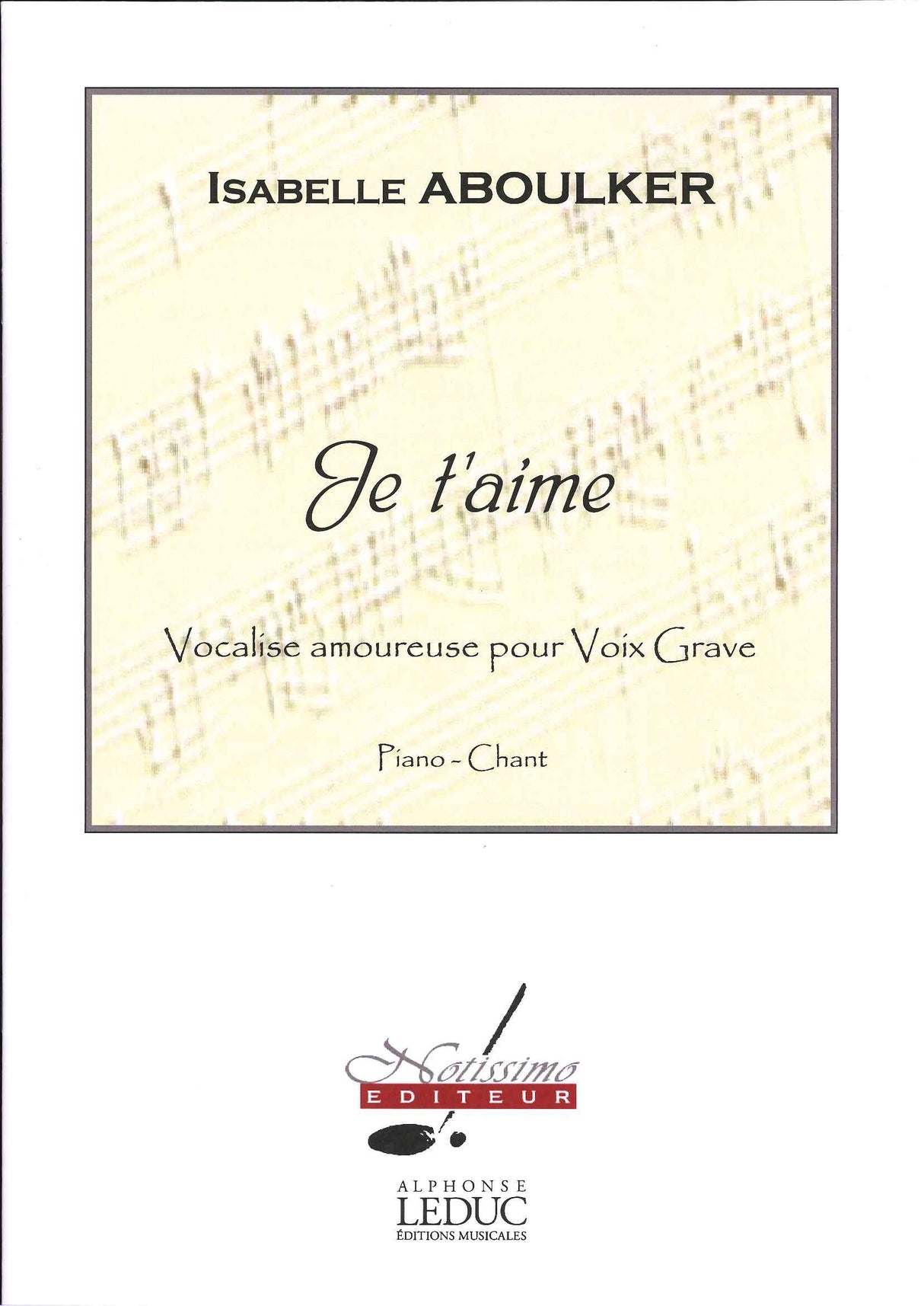 Aboulker, Je t'aime (L) (Notissimo)