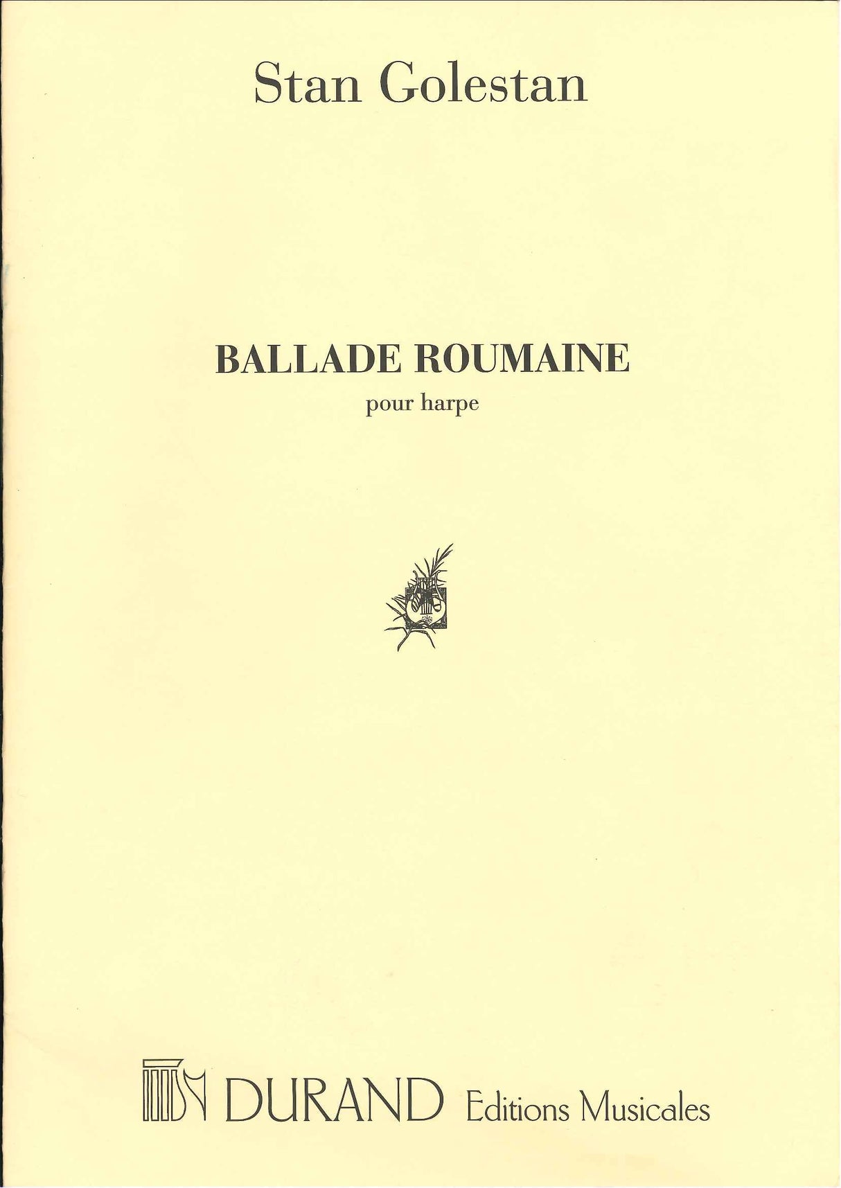Golestan, Ballade roumaine, pour harpe (Durand)