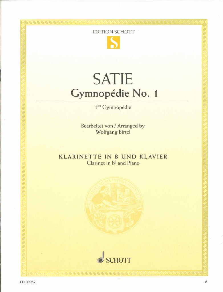 Satie, Gymnopedie No. 1 (BbCl,Pf) (Schott)