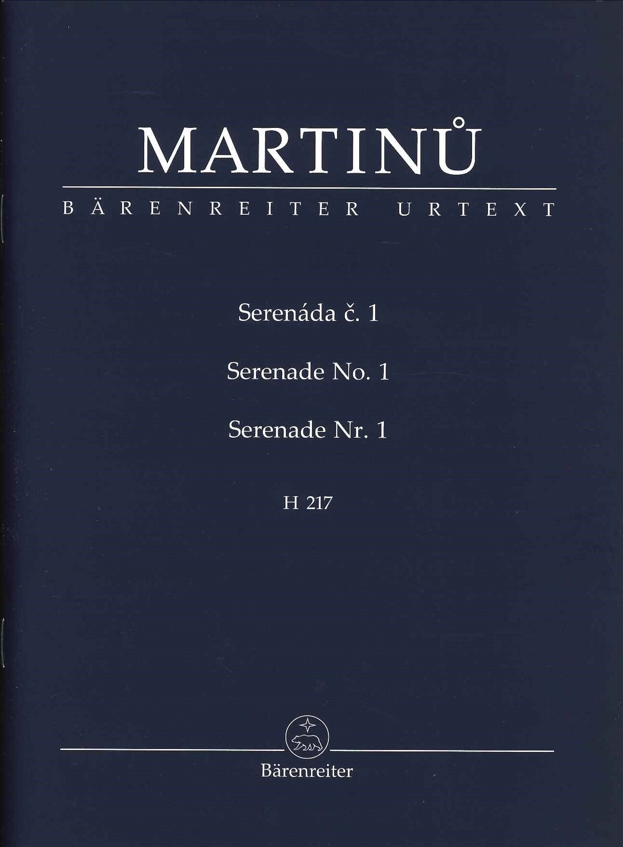 Martinu, Serenade No. 1, H 217 (Barenreiter)