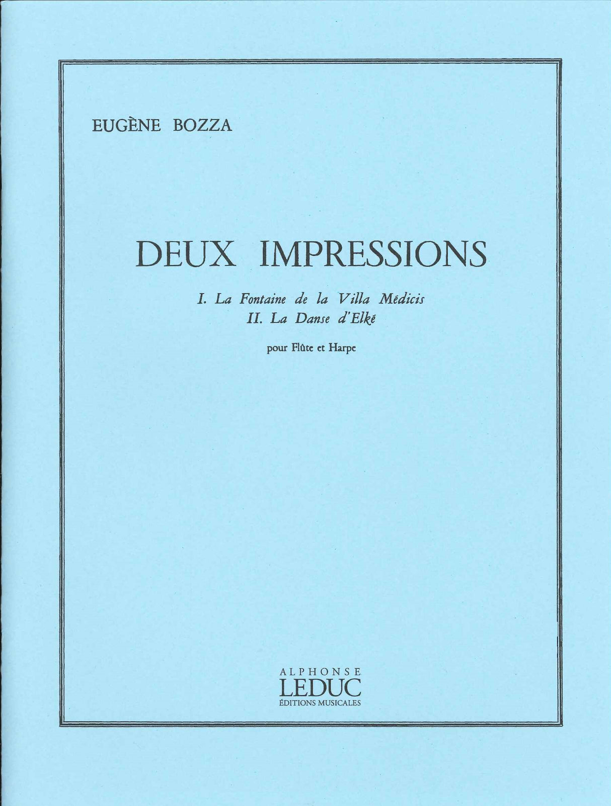 Bozza, 2 Impressions pour flote et harpe (Leduc)
