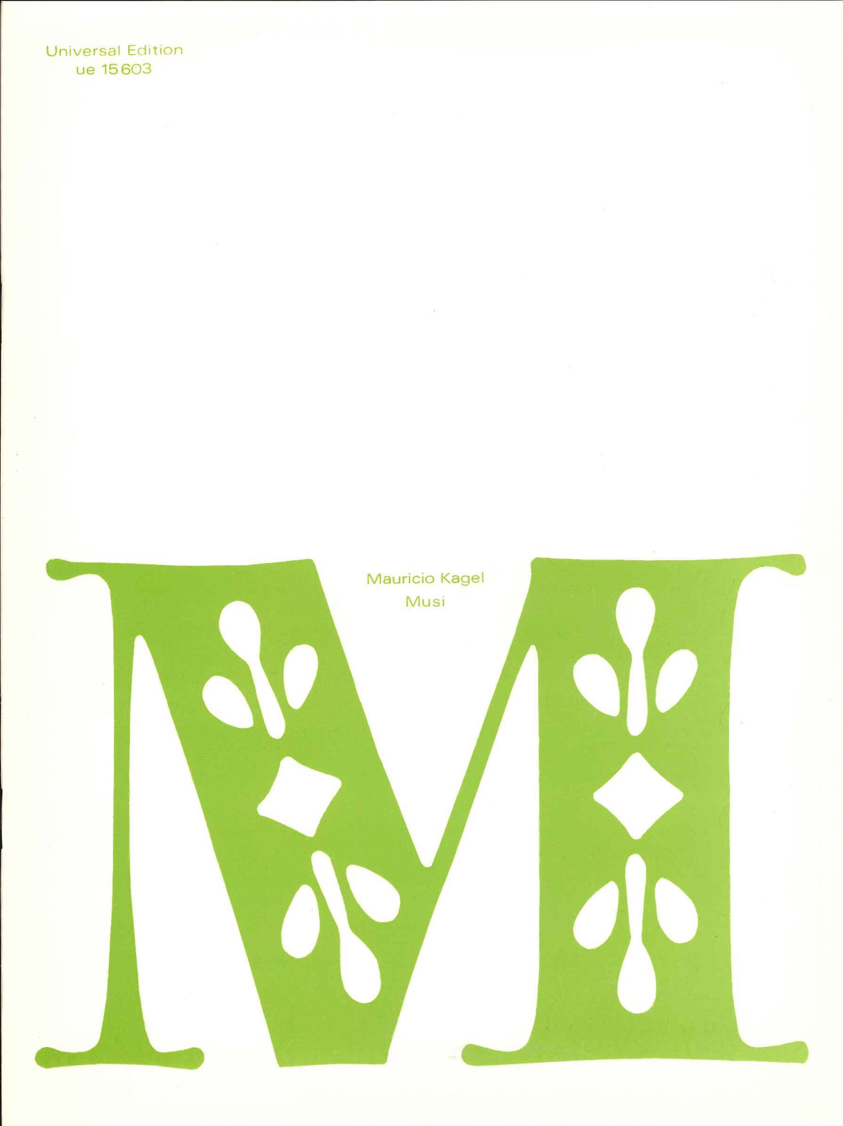 Kagel, Musi, fur Zupforchester (Universal)