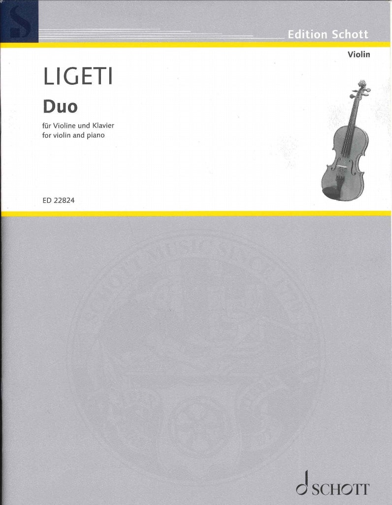 Ligeti, Duo, fur Violine und Klavier (Schott)