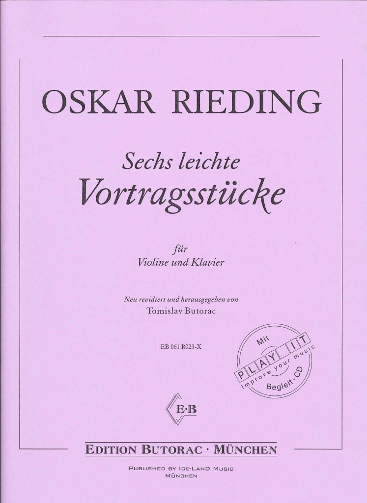 Rieding, 6 leichte Vortragsstucke (Butorac/Ice-Land Music)