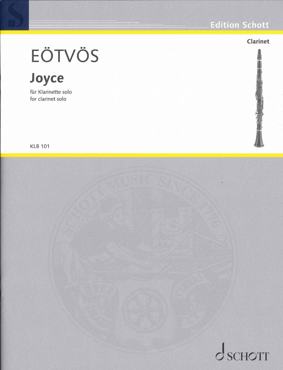 Eotvos, Joyce, fur Klarinette solo (Schott)