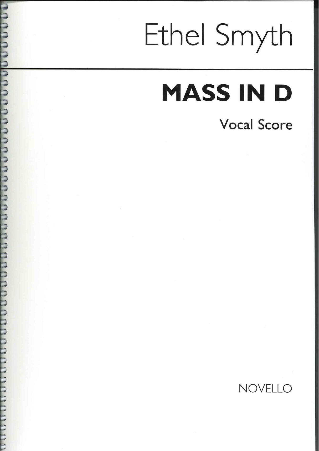 Smyth, Mass in D (SAB Soli,SATB,Pf) (Novello)