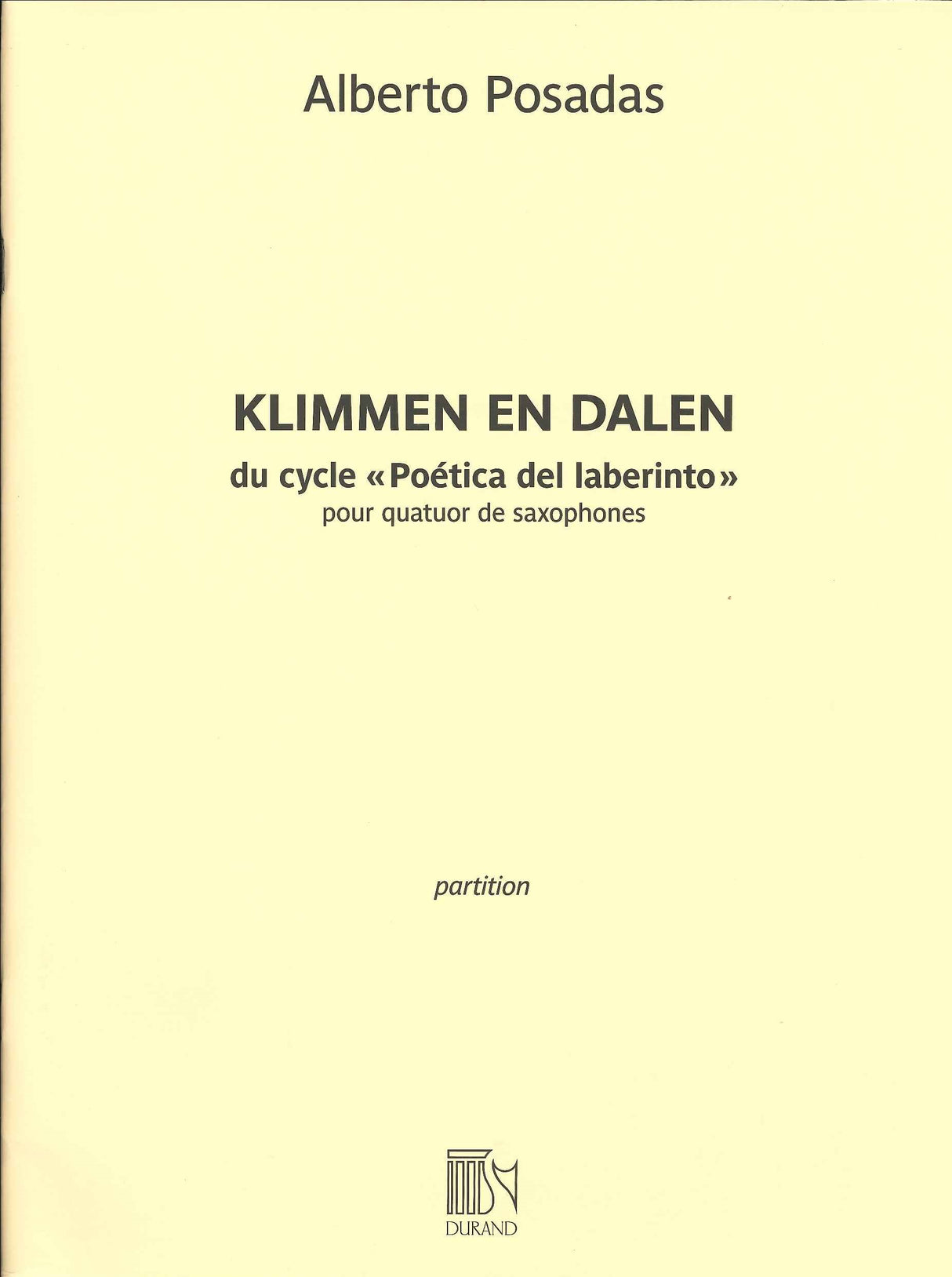 Posadas, Klimmen en dalen: Score (Durand)