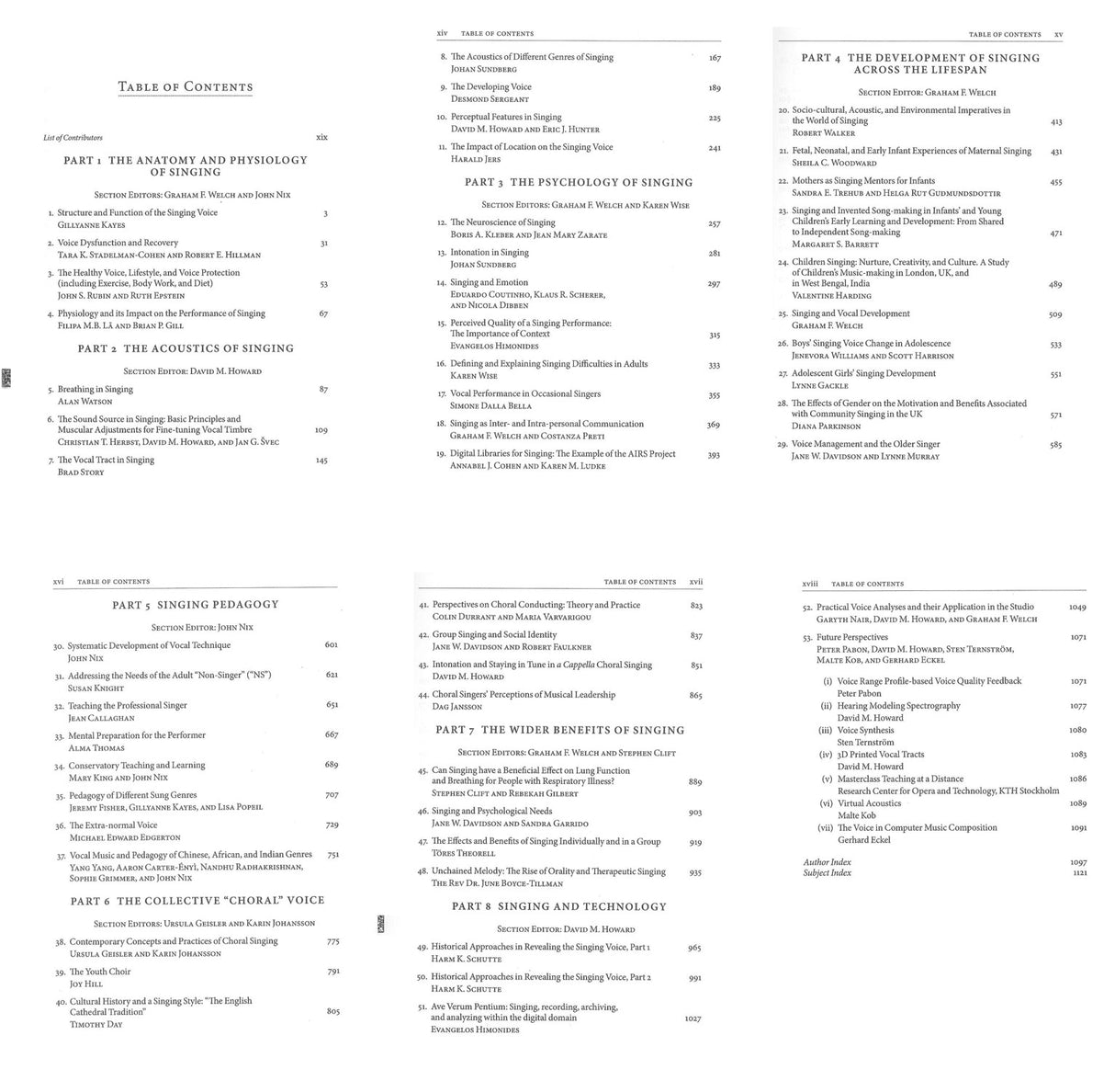 Welch, Oxford Handbook of Singing (Oxford University Press)