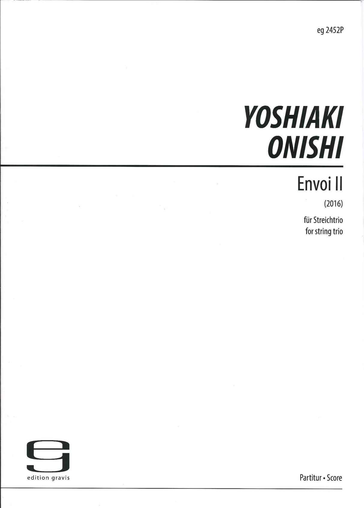 Onishi, Envoi II (Vn,Va,Vc) (Gravis)