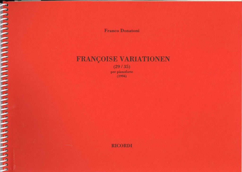 Donatoni, Francoise Variationen 29-35 (Ricordi)