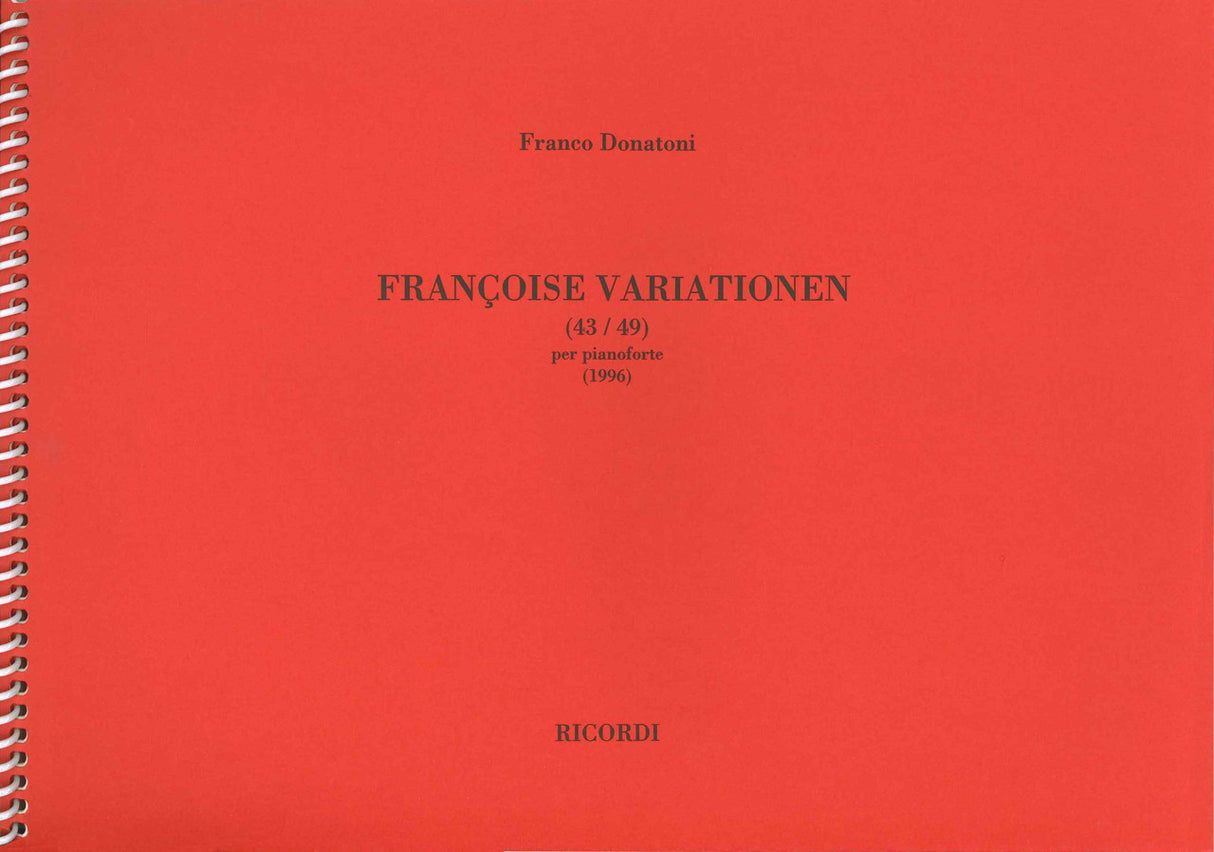 Donatoni, Francoise Variationen (43/49) (Ricordi)