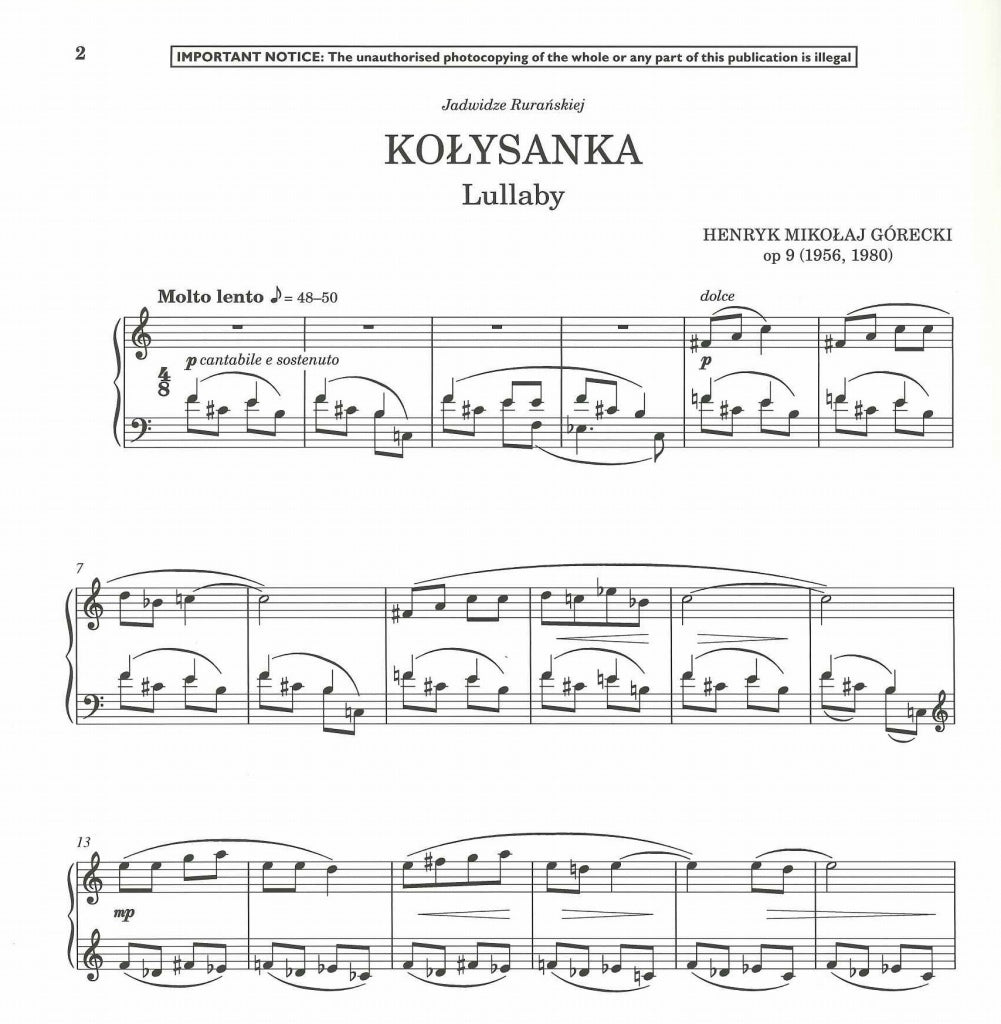 Gorecki, Piano Album (Boosey)