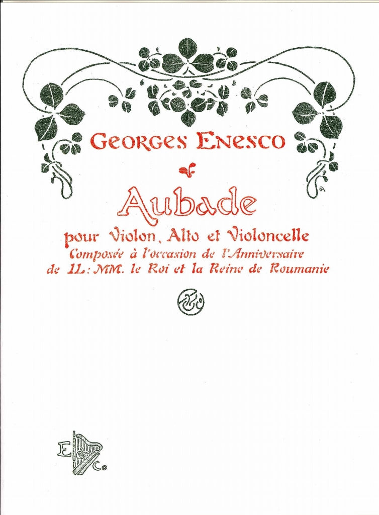 Enescu, Aubade (Vn,Va,Vc) (Enoch)