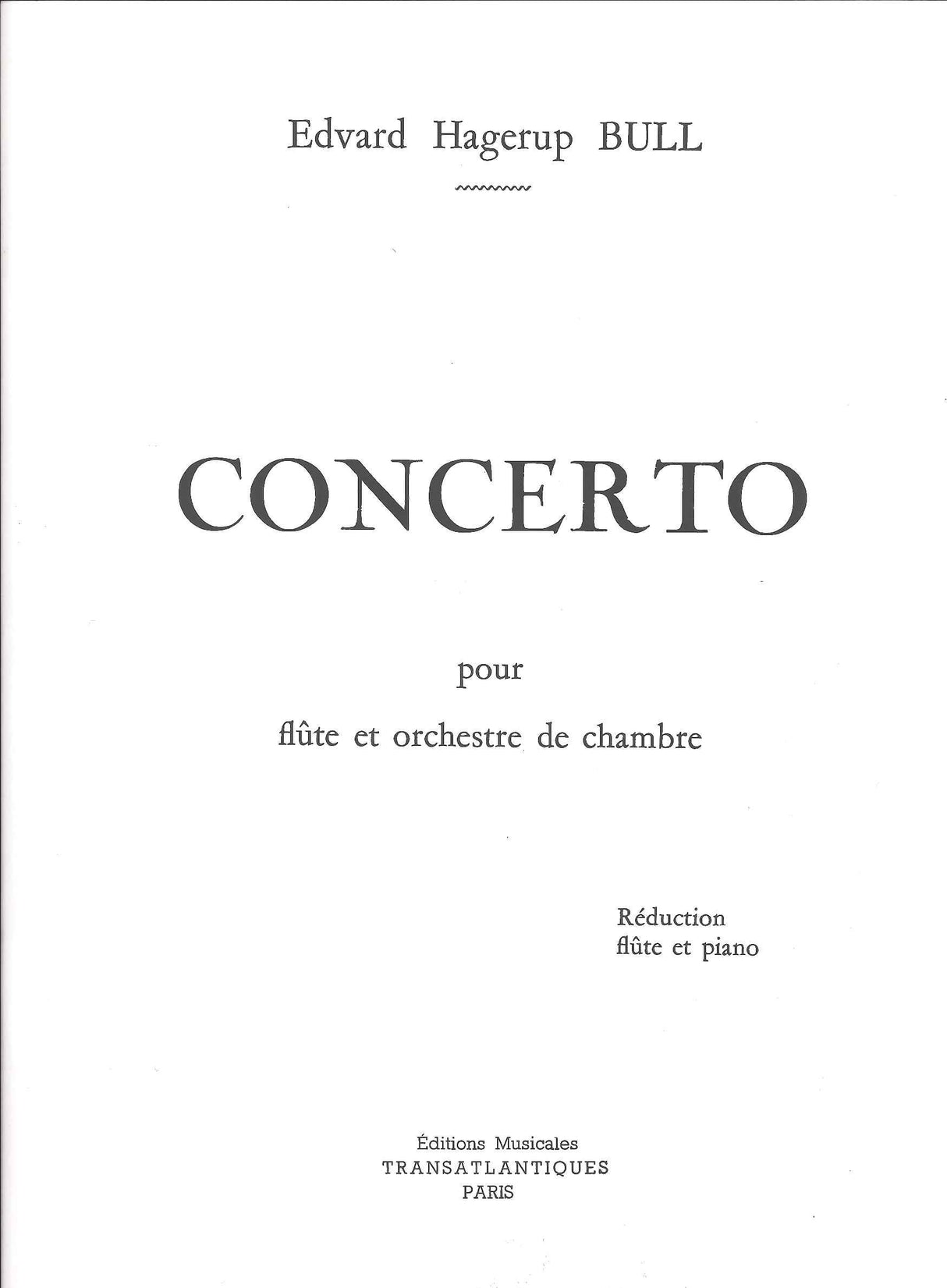 Bull,E.H., Concerto (Transatlantiques)