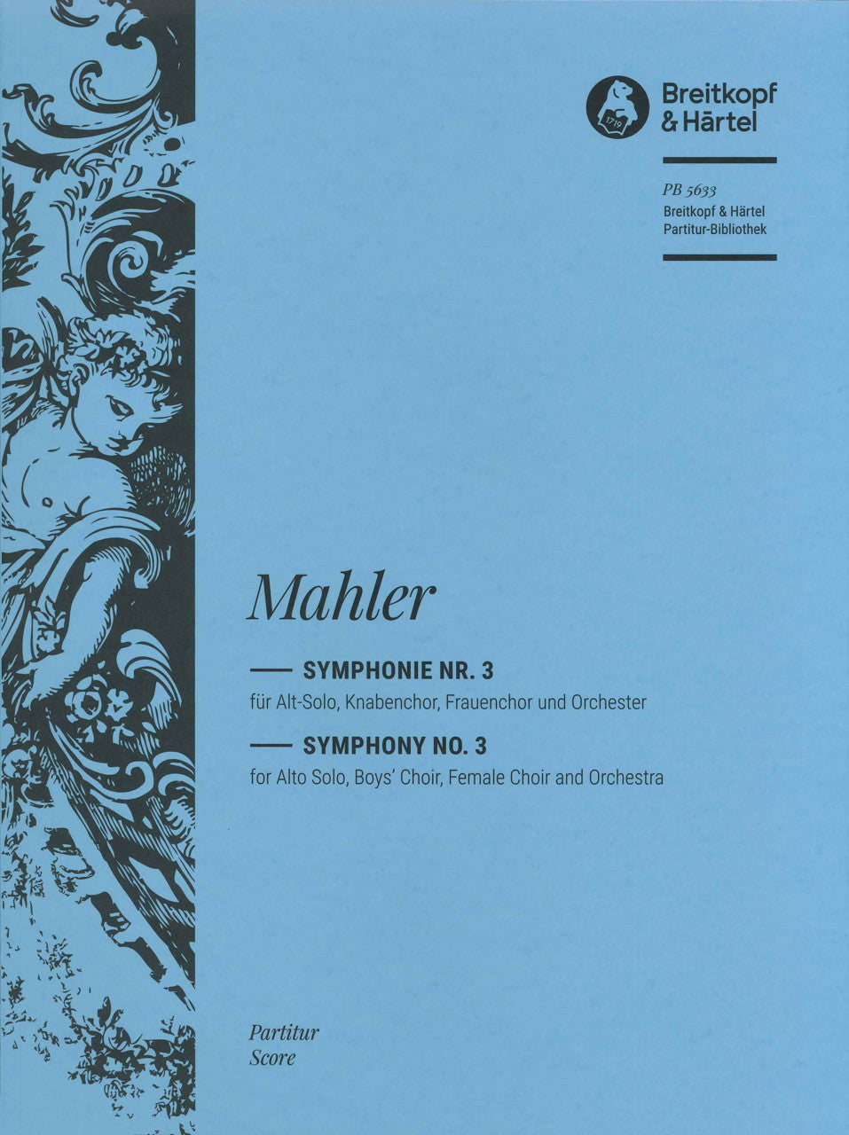Mahler, Symphony No. 3 Full Score (pap) (Breitkopf)