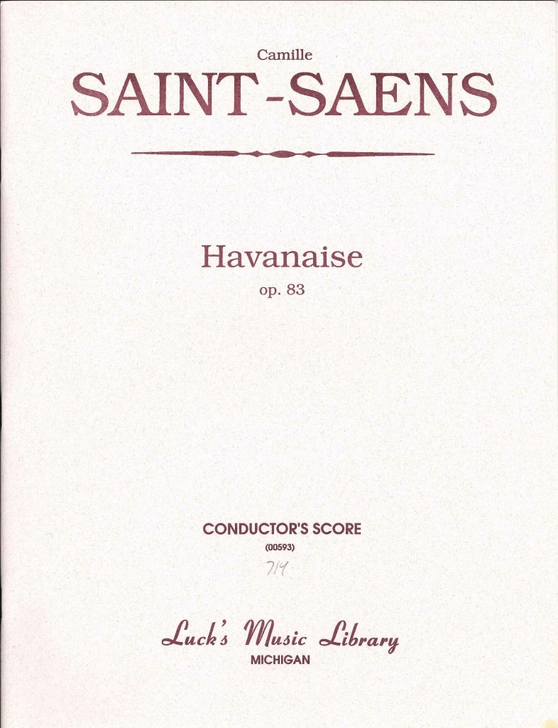 Saint-Saens, Havanaise op. 83 Full Score (Luck's Music)