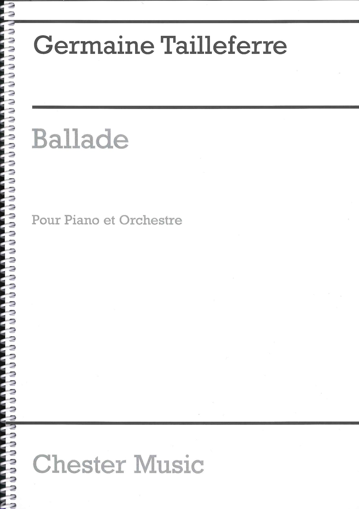 Tailleferre, Ballade (2-Pf Red) (Chester)