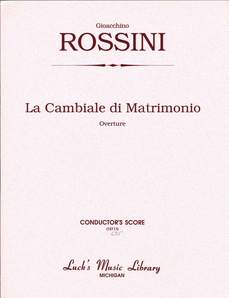 Rossini, Cambiale di...Ov. Full Score (Luck's Music)