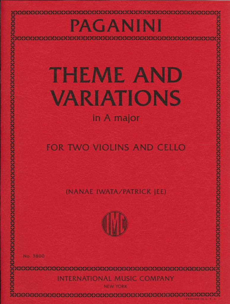 Paganini, Theme and Var. in A (2Vn,Vc) (IMC)