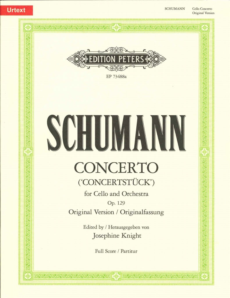 Schumann, Concerto for Cello Orig.Ver. (Peters)