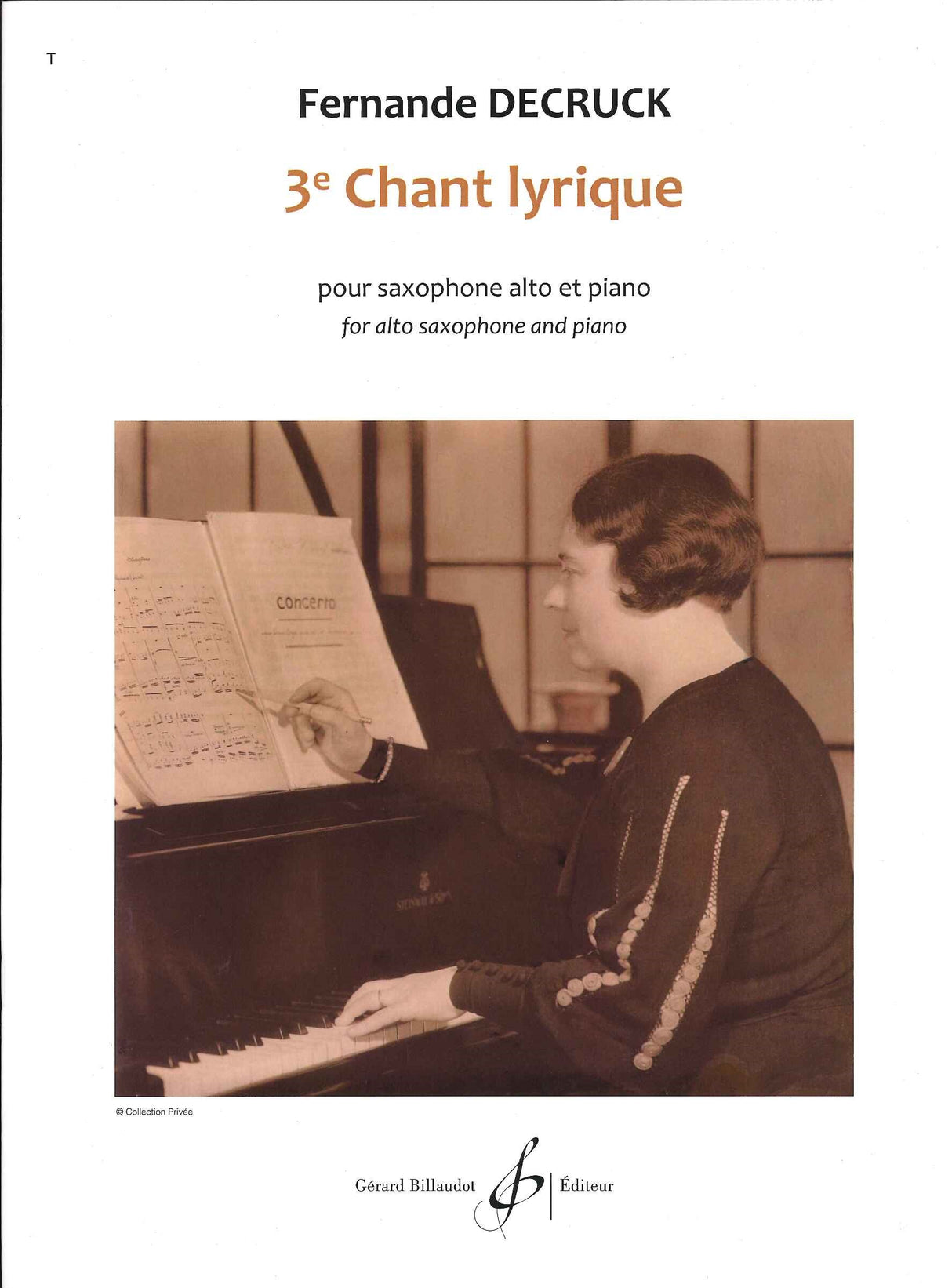 Decruck, Chant lyrique No. 3 (ASax,Pf) (Billaudot)