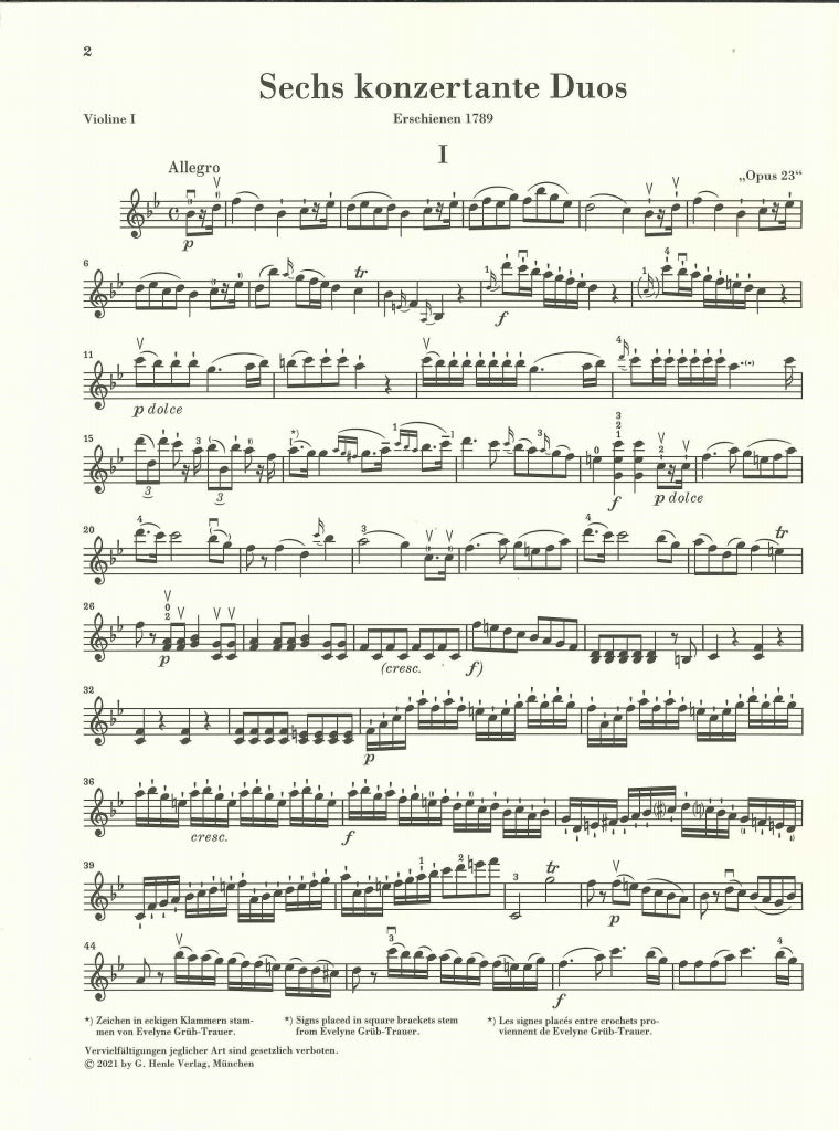 Pleyel, 6 Duos op. 23 (Henle)