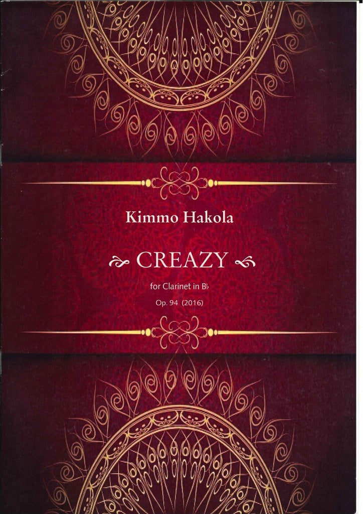 Hakola, Creazy, op. 94 (2016) (Fennica Gehrman)