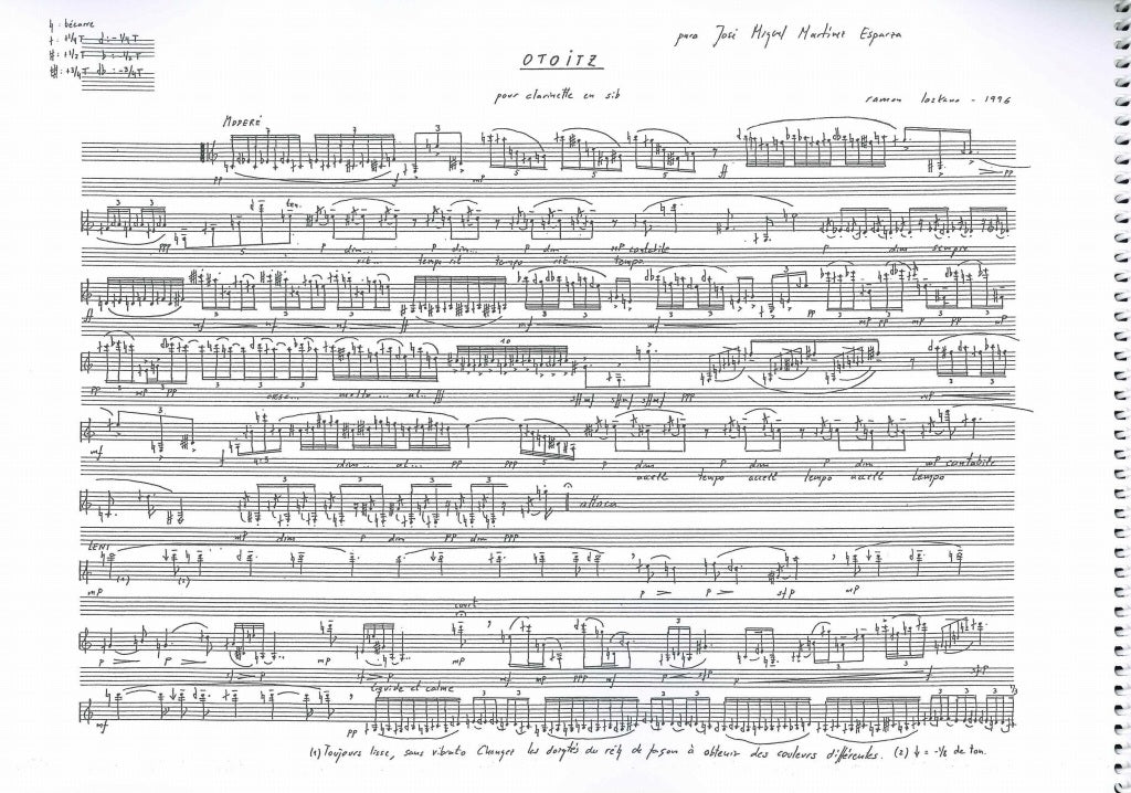 Lazkano, Otoitz (1996) (Bb Cl Solo) (Chant du Monde)